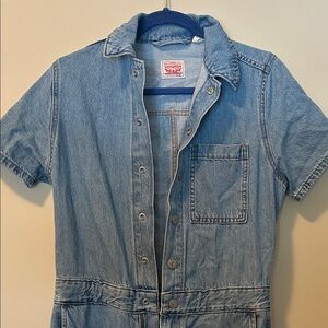 Levi's Light Blue Denim Short Sleeve Romper